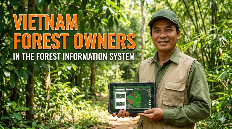 Vietnamese forest owners with forest information systems