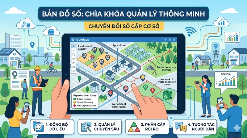 Bản đồ số trong quản lý hành chính cấp cơ sở